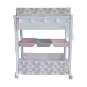 Image of My Babiie Bath and Changing Unit - Pink Geometric