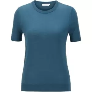 Image of Boss Falyssa Short Sleeve Sweater - Blue