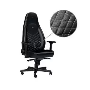 Image of noblechairs ICON Gaming Chair PU Leather BlackPlatinum White GC-00K-NC