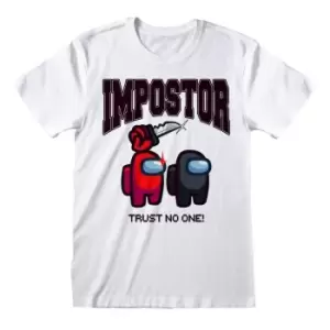 Image of Among Us Childrens/Kids Trust No One T-Shirt (5-6 Years) (White)