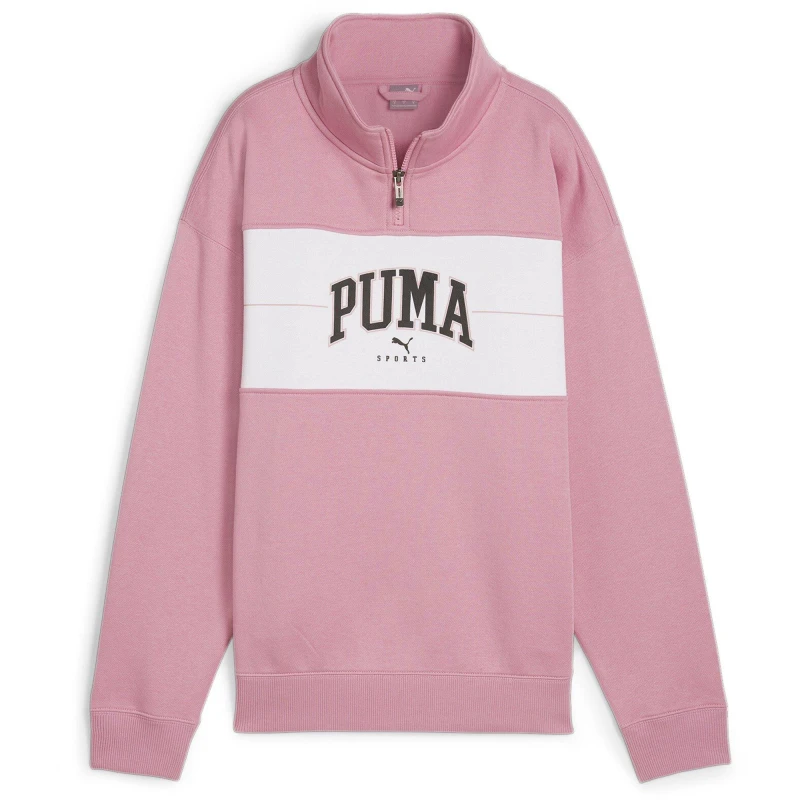 Image of Puma Squad Half-Zip Fl Fleece Womens - Pink Pink 8