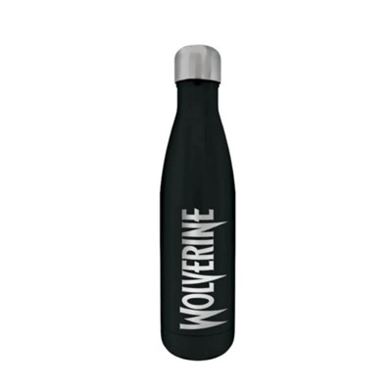 Image of Marvel Marvel Adamantium Water Bottle in Black One Size Unisex 5063574349642