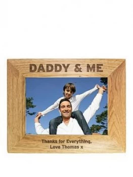 Image of Personalised Daddy & Me Wooden Photo Frame In 3 Sizes