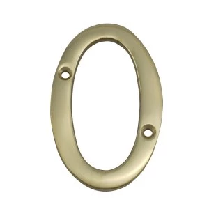 Image of Select Hardware Brass House Number 0