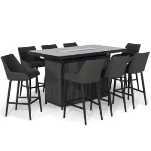 Image of Maze Regal 8 Seat Fire Pit Bar Set Charcoal
