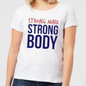 Image of Strong Mind Strong Body Womens T-Shirt - White - 5XL