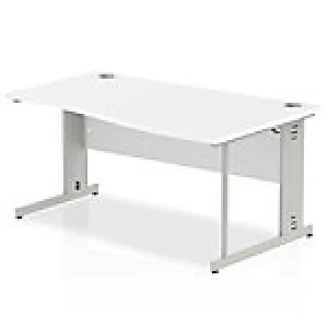 Image of Impulse Cable Managed 1600 Right Hand Wave Desk White