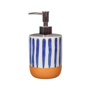 Image of Paros Blue Stripe Soap Dispenser