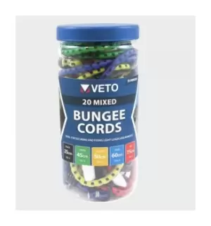 Image of Veto BUNMIX20 20 Pcs Mixed Set Bungee Cord Pack of 20