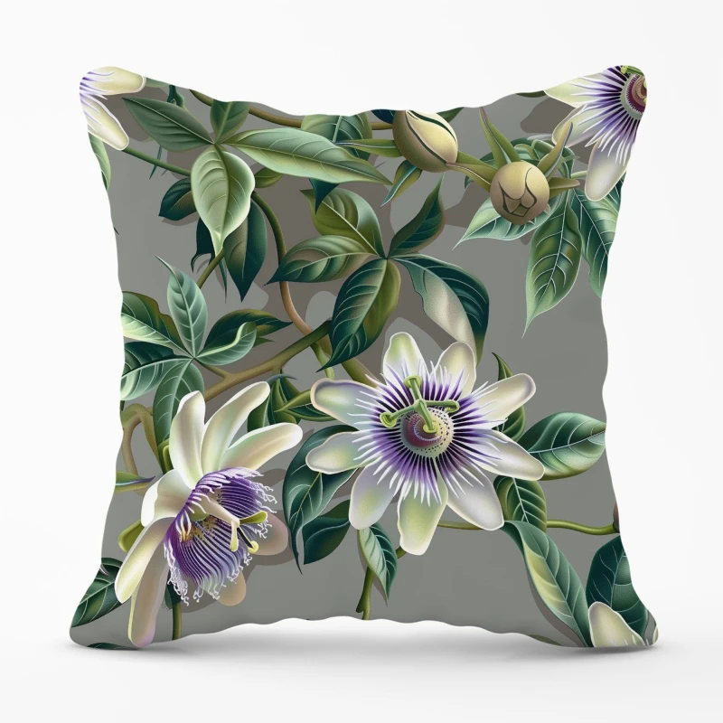 Image of Warren Reed - Designer Passion Flowers Cushions Size: 60cm x 60cm Multicolor Unisex 60cm x 60 cm