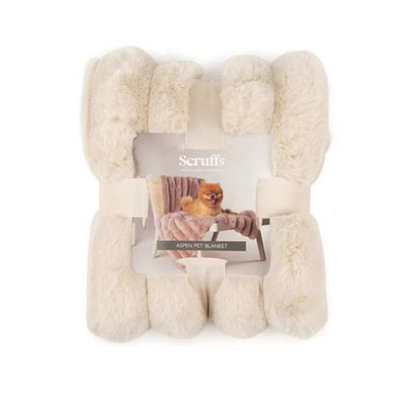 Image of Scruffs Cream Faux Fur Pet Blanket