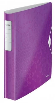 Image of Leitz WOW 4D Ringbinder A4 PP 30mm Purple PK5