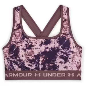 Image of Under Armour Crossback Print Sports Bra - Purple