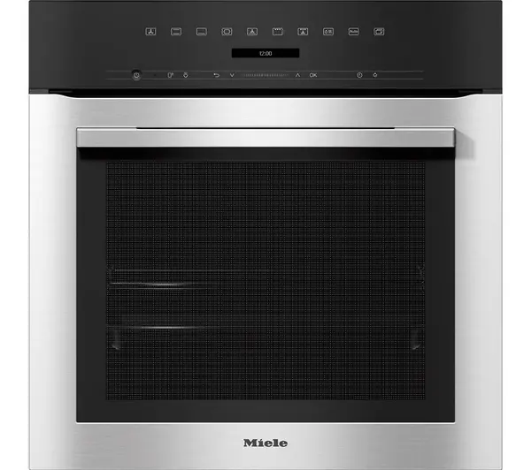 Image of Miele ContourLine H7164B WiFi Connected Built In Electric Single Oven - Clean Steel - A+ Rated