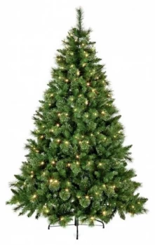 Image of Premier Decorations 7ft Pre-Lit Christmas Tree - Green