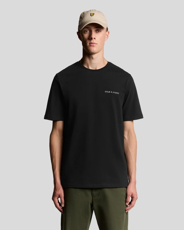 Image of Lyle & Scott Mens Script T-Shirt in Jet Black