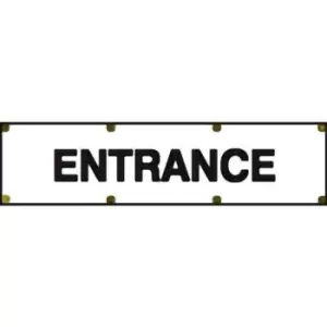 Image of Entrance Sign - Polished Gold & Black Effect Laminate with Self-Adhesive Backing - 200 x 50mm