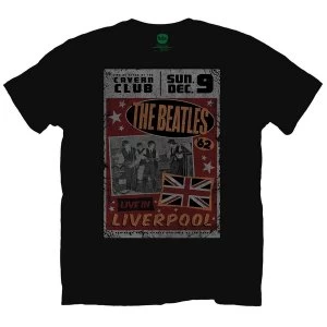 Image of The Beatles Live in Liverpool Mens Small T-Shirt - Black