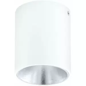 Image of Loops - Wall / Ceiling Light White & Silver Round Downlight 3.3W Built in led