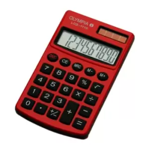 Image of Olympia LCD 1110 calculator Pocket Basic Red