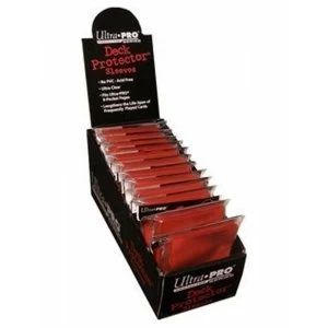 Image of Ultra Pro Standard Size 50 Deck Protectors Box Red Case of 12