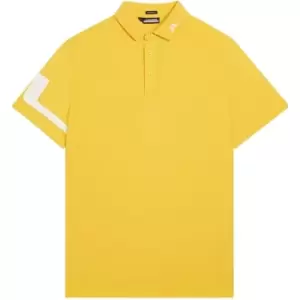 Image of J Lindeberg Golf Heath Regular Fit Golf Polo - Orange