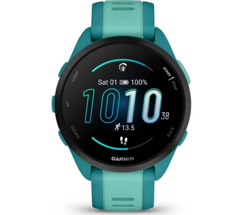 Image of Garmin Forerunner 165 Music Sports Watch - Turquoise & Aqua, 43 mm, Blue,Green 753759326630
