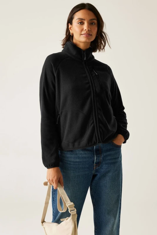 Image of Regatta Womens Frankie Full Zip Insulating Fleece in Jet Black Size: 12 Jet Black Female 12
