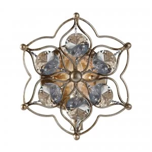 Image of 1 Light Indoor Wall Light Burnished Silver, E14
