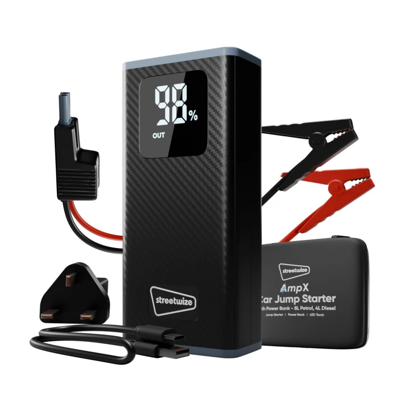 Image of Streetwize Emergency Jump Starter & Portable Power Bank Black unisex 200Amp