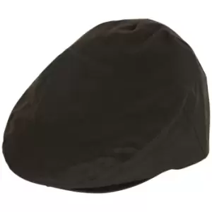 Image of Barbour Mens Wax Flat Cap Olive 71-4