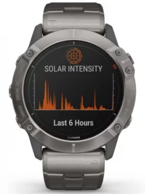 Image of Garmin Fenix 6X Pro Solar Edition Titanium Bracelet Smartwatch...