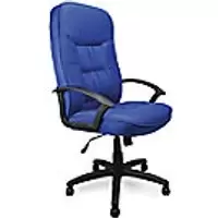 Image of Nautilus Designs Ltd. High Back Fabric Executive Armchair with Sculptured Stitching Detail Blue