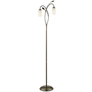 Image of Searchlight Lighting Collection Jade 2-Light Floor Lamp - Brass