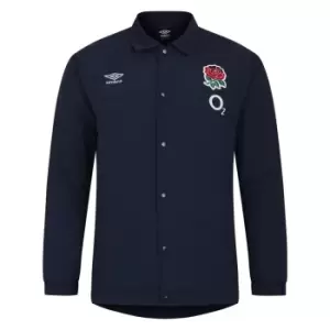 Image of Umbro England Rugby Coach Jacket 2023 2024 Adults - Blue