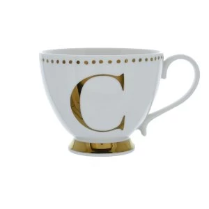 Image of Footed Initial Mug - C