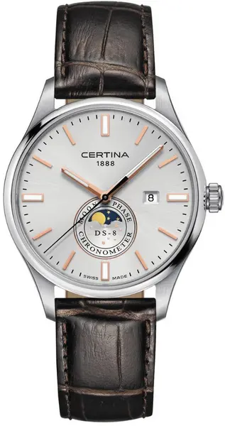 Image of Certina Watch DS-8 Moon Phase - Silver CRT-598