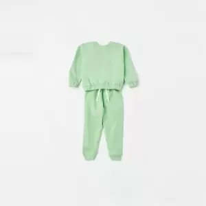 Image of Missguided Drop Shoulder and Jogger - Green