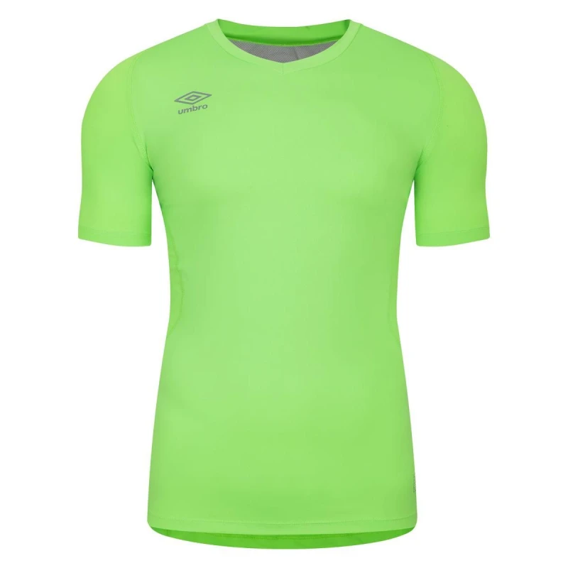 Image of Umbro Umbro Men Elite V Neck Base Layer Top in Green Size: large Green L Male 5063527937032