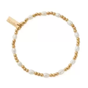 Image of ChloBo Gold Plated Cute Charm Pearl Bracelet
