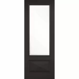Image of LPD (W) 33" Black Knightsbridge Glazed 1L Internal Door