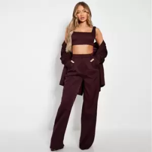 Image of I Saw It First Tailored Square Neck Crop Top - Red