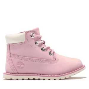 Image of Timberland Toddler Pokey Pine 6" Side-zip Boots In Pink Pink Kids, Size 5