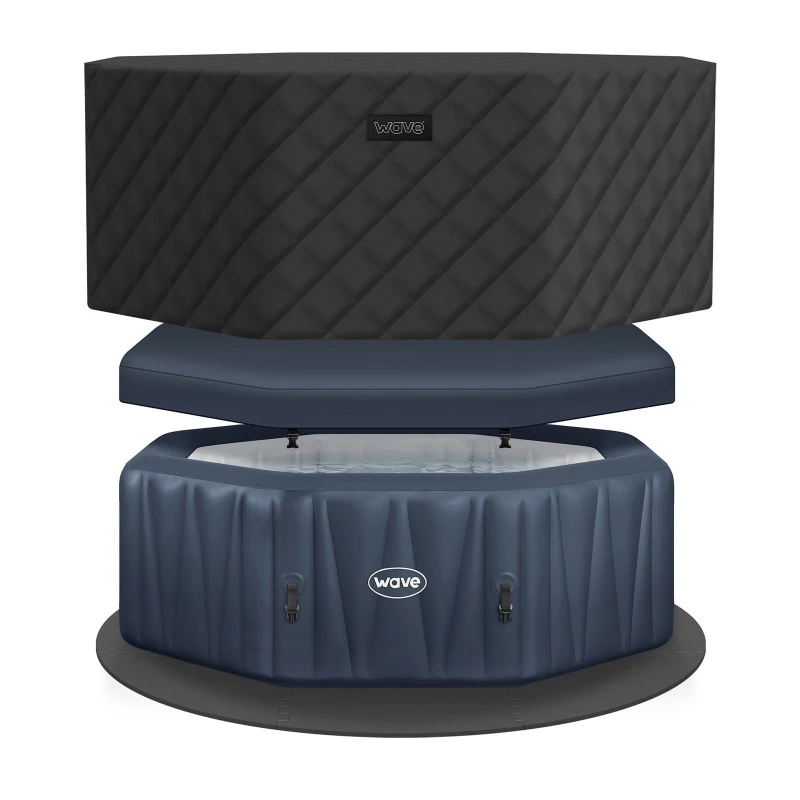 Image of Wave Spas Wave Spas Wave Aegean Energy-Efficient Hot Tub Bundle 6 Person in Navy Navy 6 Person Unisex 5061039897226