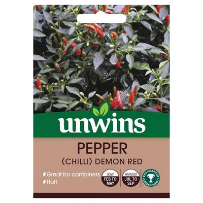 Image of Unwins Pepper (Chilli) Demon Red