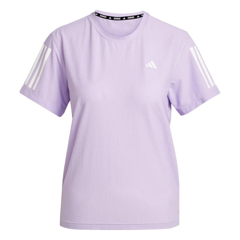 Image of adidas Own The Run T-Shirt Womens Powder Plum female 8 (XS)