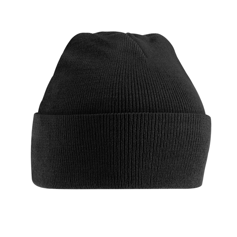 Image of Beechfield Knitted Beanie in Black Unisex One Size