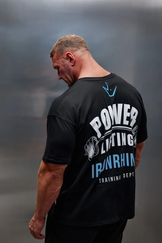 Image of BadRhino BadRhino Men Mens 'Power Lifting' Gym T-Shirt in Black Size: X-Large Black 1XL Male 5063111840526