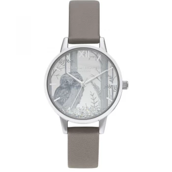 Image of Olivia Burton Vegan London Grey & Silver Snowglobe Watch
