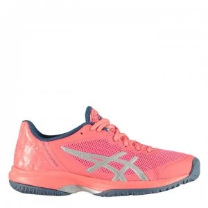 Image of Asics Gel Court Speed Ladies Tennis Shoes - Papaya/Silver